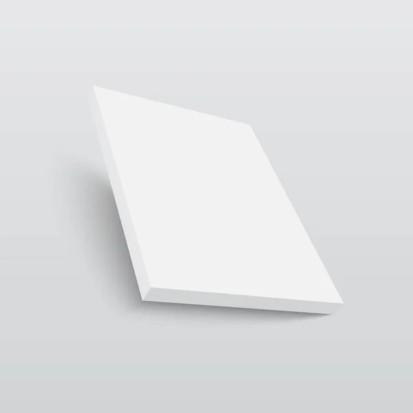 Plantilla de caja de papel o cartón en blanco. Ilustración vectorial — Vector de stock