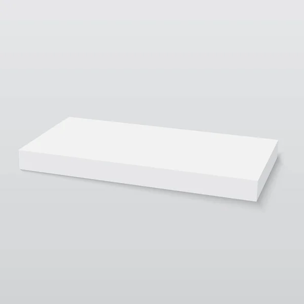 Blank paper or cardboard box template. Vector illustration — Stock Vector