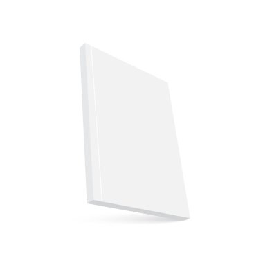 Mockup dergi, dergi, kitapçık, kartpostal, el ilanı, kartvizit veya broşür kapalı. Vektör