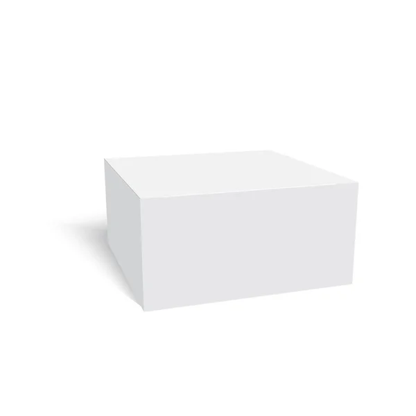 Leere Papier- oder Kartonschachtel-Vorlage. Vektorillustration. — Stockvektor