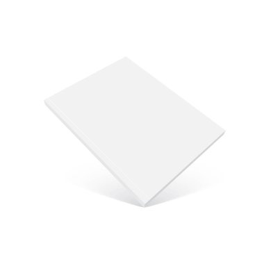 Mockup dergi, dergi, kitapçık, kartpostal, el ilanı, kartvizit veya broşür kapalı. Vektör