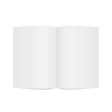 Gerçekçi boş açılan dergisi mockup şablonu. Vektör