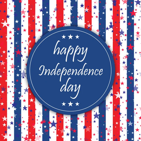 4th of July. Happy Independence Day greeting card. Vector. — Stock Vector