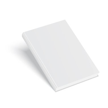 Kapalı kitap, kapak. Mockup kapak tasarımı için. Yüksek detay. Beyaz arka plan üzerinde izole