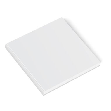 Kapalı kitap, kapak. Mockup kapak tasarımı için. Yüksek detay. Beyaz arka plan üzerinde izole