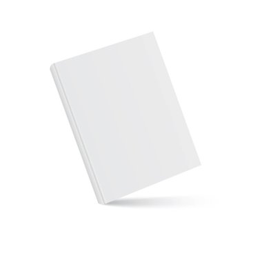 Kapalı kitap, kapak. Mockup kapak tasarımı için. Yüksek detay. Beyaz arka plan üzerinde izole