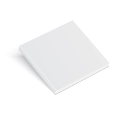 Kapalı kitap, kapak. Mockup kapak tasarımı için. Yüksek detay. Beyaz arka plan üzerinde izole