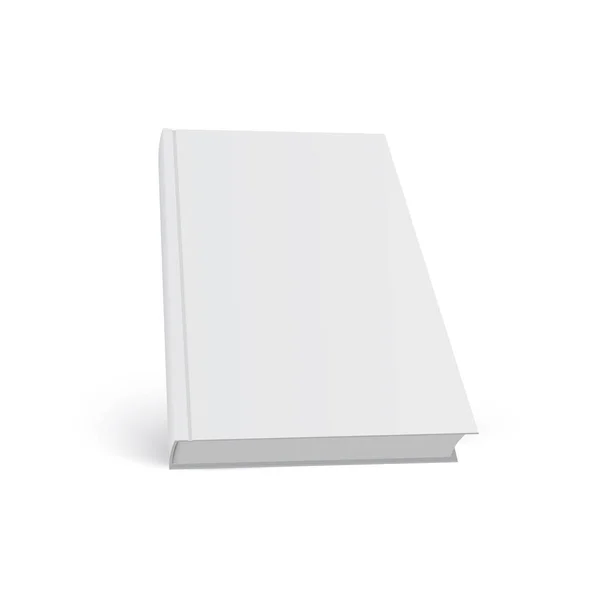 Geschlossenes Buch, Einband. Attrappe für das Cover-Design. hohe Detailgenauigkeit. isoliert auf weißem Hintergrund — Stockvektor