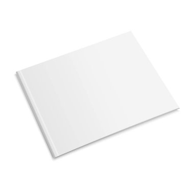 Kapalı kitap, kapak. Mockup kapak tasarımı için. Yüksek detay. Beyaz arka plan üzerinde izole.