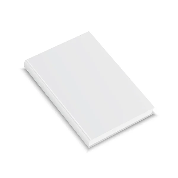 Libro cerrado, cubierta. Mockup para el diseño de la cubierta. Alto detalle. Aislado sobre fondo blanco . — Vector de stock