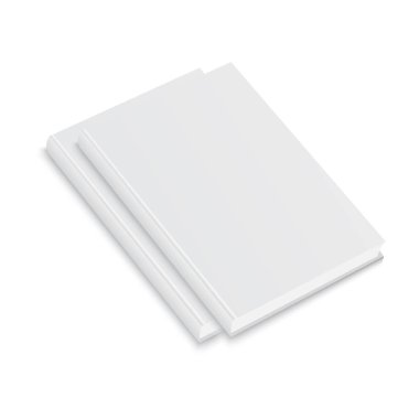 Kapalı kitap, kapak. Mockup kapak tasarımı için. Yüksek detay. Beyaz arka plan üzerinde izole