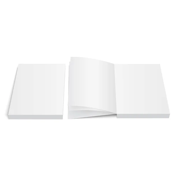 Stängd bok, omslag. Mockup för omslagsdesign. Hög detalj. Isolerad på vit bakgrund — Stock vektor