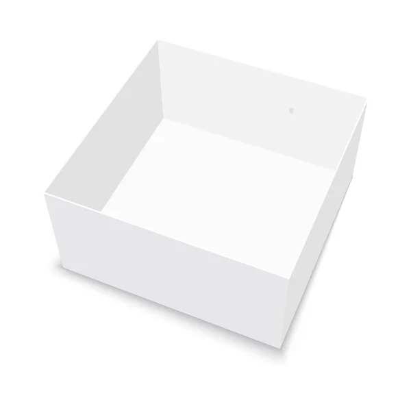 開かれている段ボール箱の空白です。ベクトル図. — ストックベクタ
