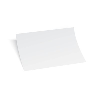 3D afiş kağıdı Mock-up tasarım. Vektör çizim