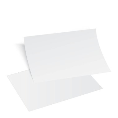 3D afiş kağıdı Mock-up tasarım. Vektör çizim