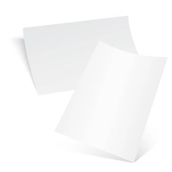 3D Flyer Paper Mock-up Design. Ilustración vectorial — Vector de stock