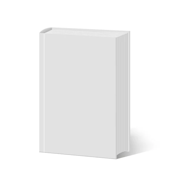 Порожній вертикальний шаблон обкладинки книги зі сторінками. Векторні . — стоковий вектор