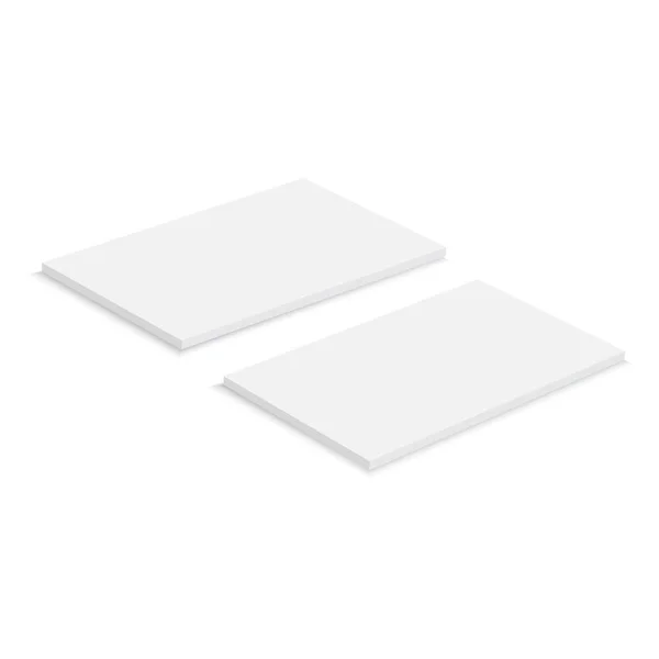 Una pila de tarjetas de visita en blanco. Ilustración vectorial — Vector de stock