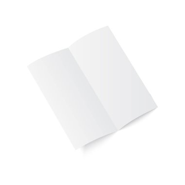 Açık dergi, günlük, kitapçık, kartpostal, el ilanı, kartvizit veya broşür kadar alay et. Vektör