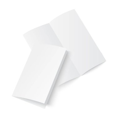 Açık dergi, günlük, kitapçık, kartpostal, el ilanı, kartvizit veya broşür kadar alay et. Vektör