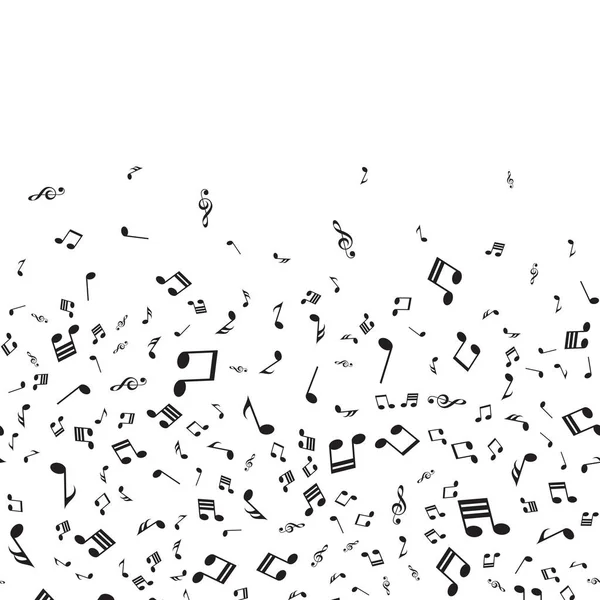Fondo abstracto con notas musicales. Vector — Vector de stock