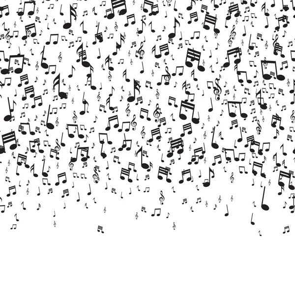 Fondo Abstracto Con Notas Musicales Vector — Vector de stock