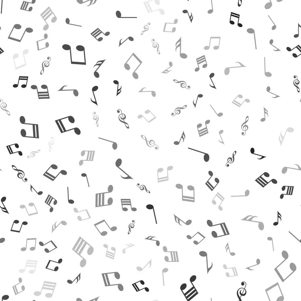 Patrón sin costuras con notas musicales que caen. Vector . — Vector de stock