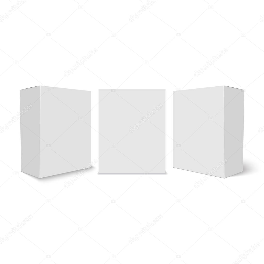 Set Of Cardboard Boxes For Your Design Vector Larastock