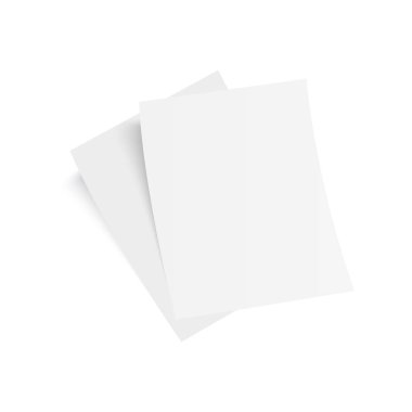 3D afiş kağıdı Mock-up tasarım. Vektör çizim.