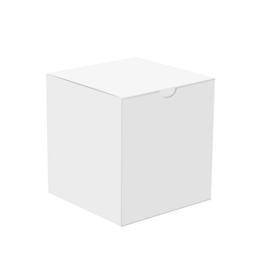 Boş kağıt ya da karton kutu şablonu. Vektör illüstrasyonu