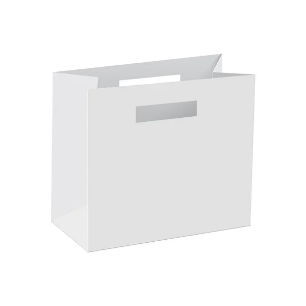 Plantilla de bolsa de papel en blanco. Vector . — Archivo Imágenes Vectoriales