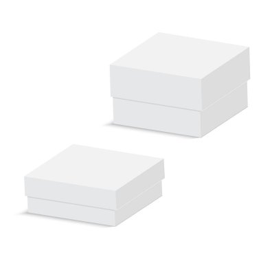 Hediye için karton kutunun boş. Vektör