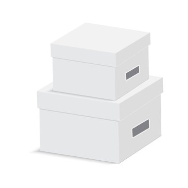 Hediye için karton kutunun boş. Vektör