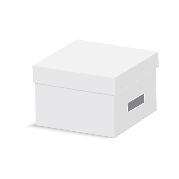 Caja de cartón en blanco para regalo. Vector — Archivo Imágenes Vectoriales