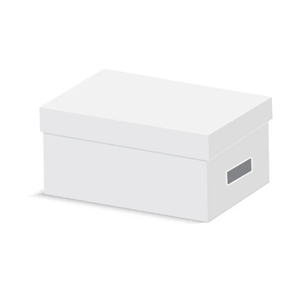 Caja de cartón en blanco para regalo. Vector — Vector de stock