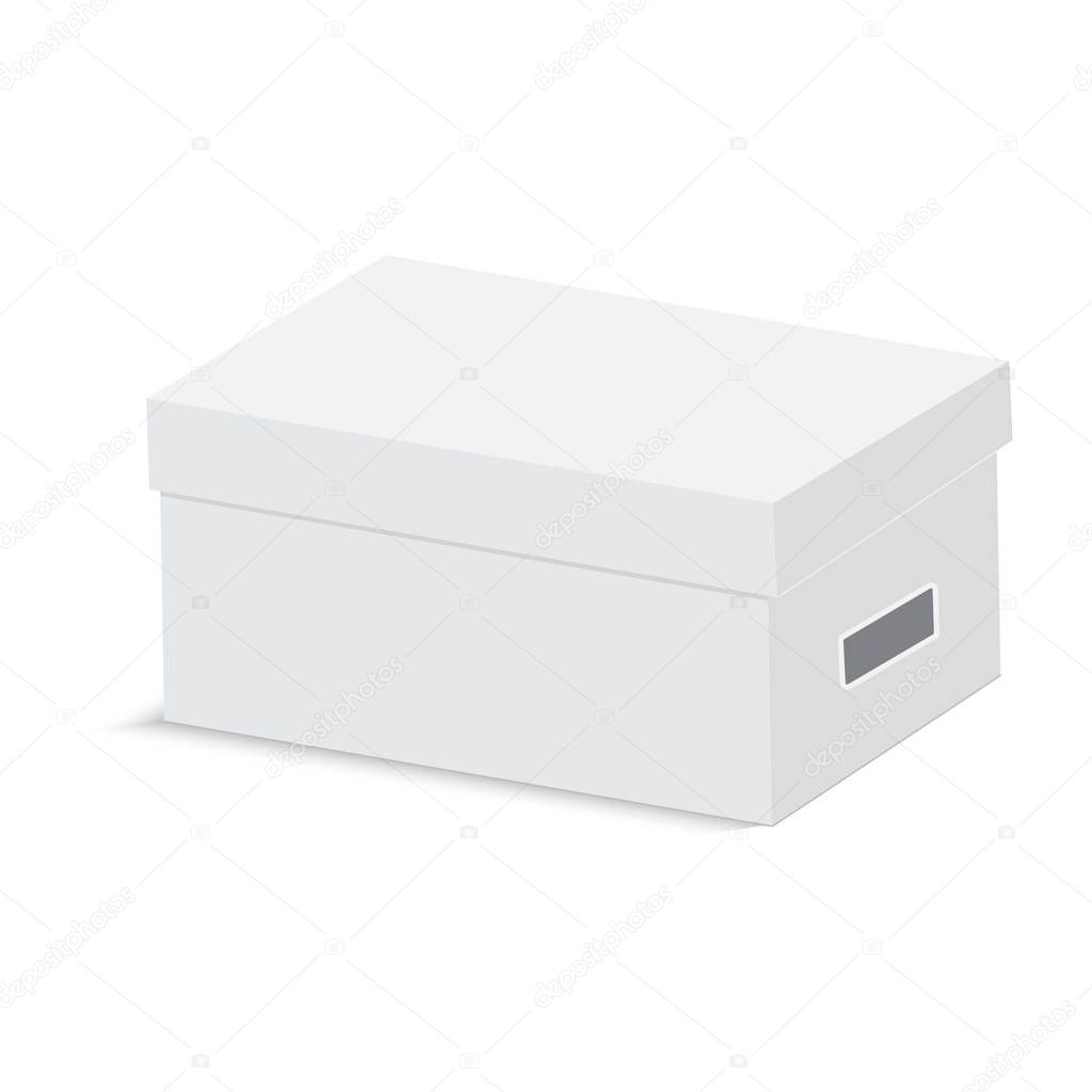 Blank of cardboard box for gift. Vector