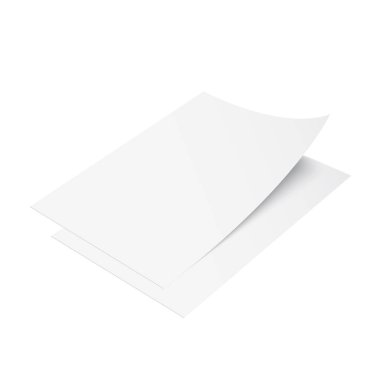 3D afiş kağıdı Mock-up tasarım. Vektör çizim