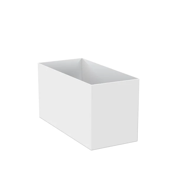 Branco de caixa aberta isolado em branco. Vetor —  Vetores de Stock