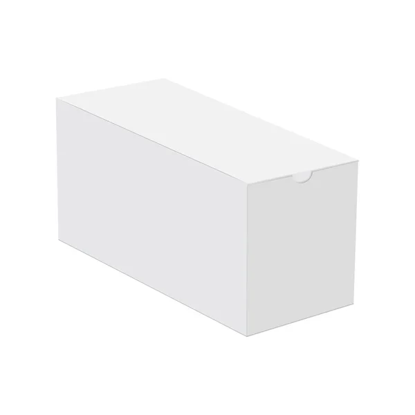 Caja de cartón en blanco para regalo. Vector — Archivo Imágenes Vectoriales