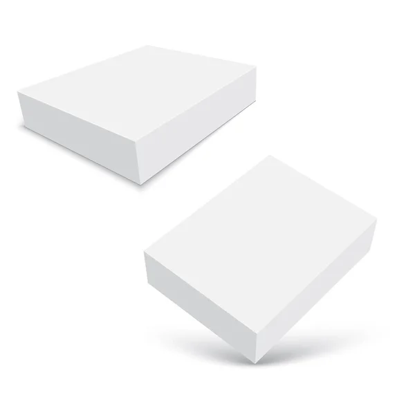 Blanc de boîte en carton pour logiciels, appareils électroniques et autres produits. Vecteur . — Image vectorielle