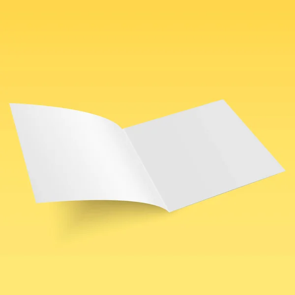 Simular revista abierta, diario, folleto, postal, folleto, tarjeta de visita o folleto. Ilustración vectorial — Vector de stock