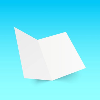 Açık dergi, günlük, kitapçık, kartpostal, el ilanı, kartvizit veya broşür kadar alay et. Vektör çizim