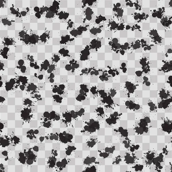 Motif sans couture avec éclaboussures de couleur noir et blanc. Vecteur . — Image vectorielle