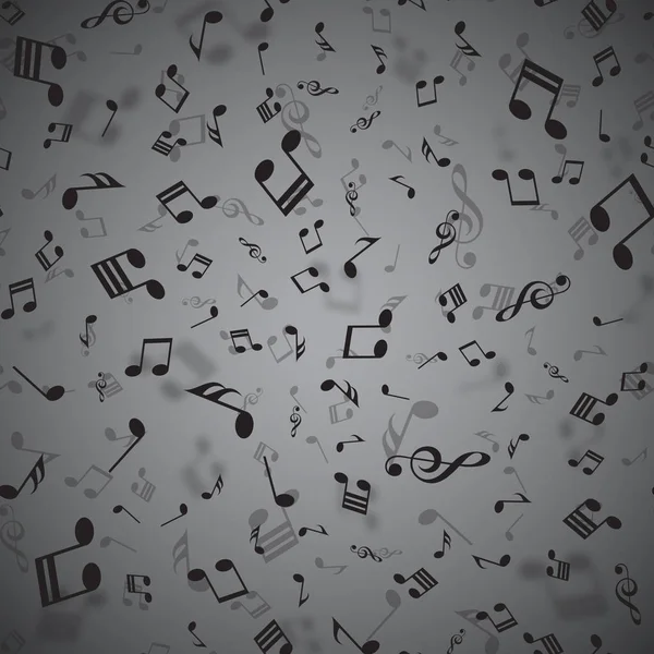 Fondo musical con notas musicales para su diseño. Vector . — Vector de stock