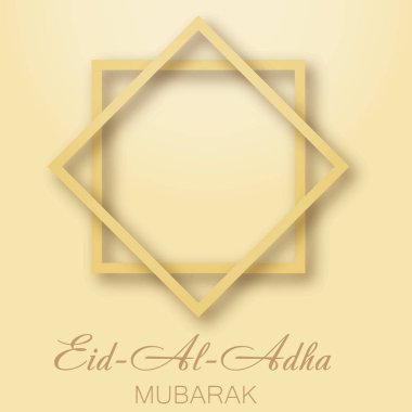 Eid Al Kurban Bayramı mübarek tebrik kartı ile Arapça süsler. Vektör