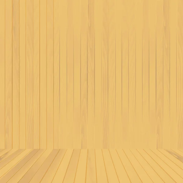 Brun trä golv och vägg bakgrund för din design. Vektor. — Stock vektor