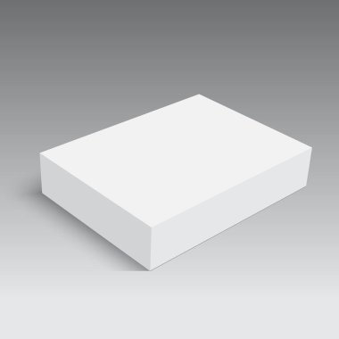 Boş kağıt veya karton kutu ambalaj. Vektör