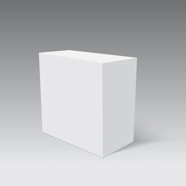 Embalaje de papel en blanco o caja de cartón. Vector — Archivo Imágenes Vectoriales