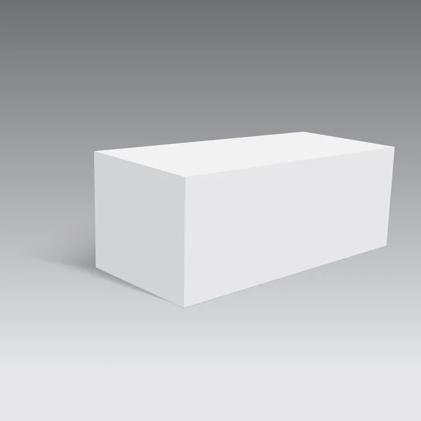 Embalaje de papel en blanco o caja de cartón. Vector — Vector de stock