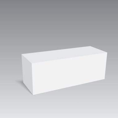 Boş kağıt veya karton kutu ambalaj. Vektör.